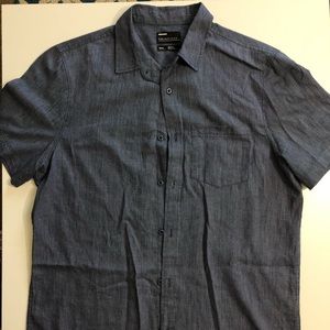 PUBLIC OPINION Men’s Navy Short Sleeve Button Up